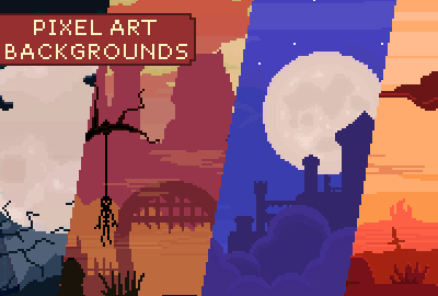 2D Pixel Art Medieval Backgrounds Pack main cover image